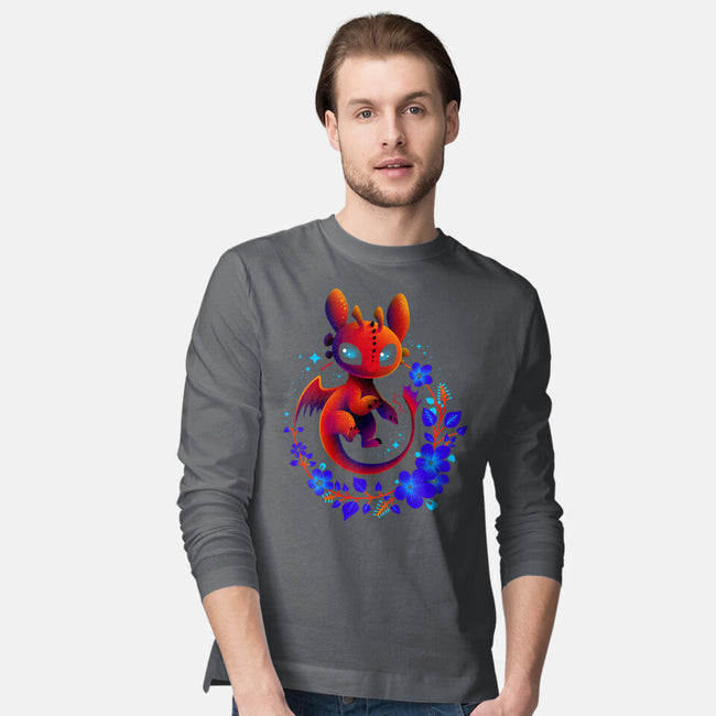 Dragon Flowers-mens long sleeved tee-erion_designs