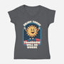 Enjoy Today-womens v-neck tee-RoboMega