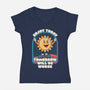 Enjoy Today-womens v-neck tee-RoboMega