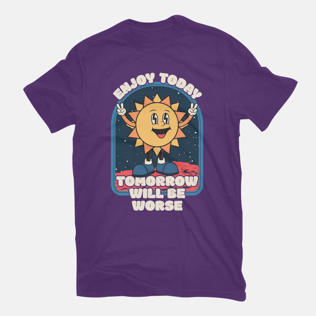 Enjoy Today-womens fitted tee-RoboMega
