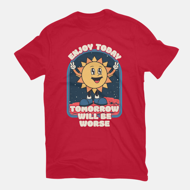 Enjoy Today-womens basic tee-RoboMega