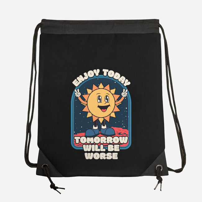 Enjoy Today-none drawstring bag-RoboMega