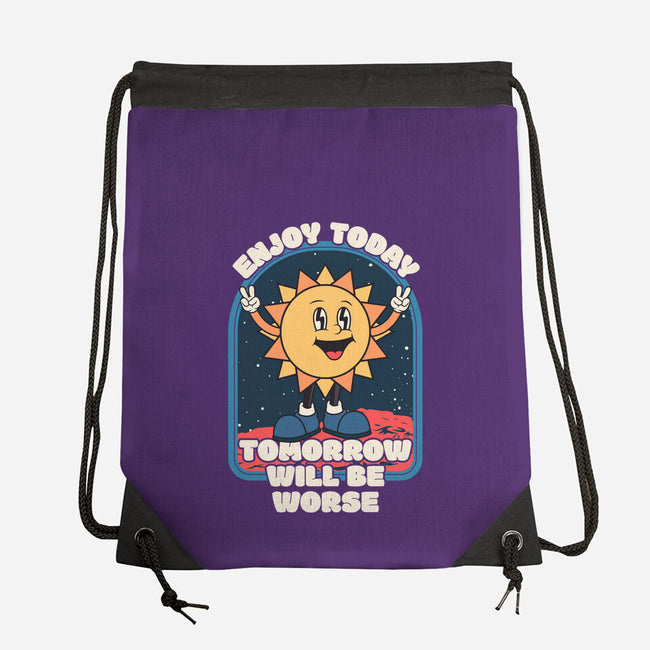 Enjoy Today-none drawstring bag-RoboMega