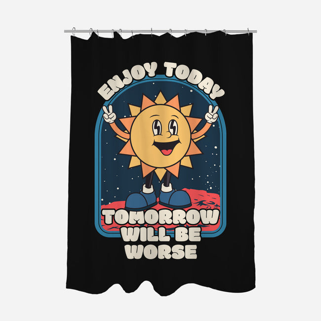 Enjoy Today-none polyester shower curtain-RoboMega