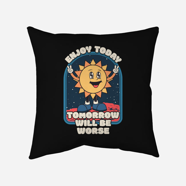 Enjoy Today-none removable cover throw pillow-RoboMega