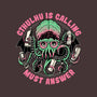 Cthulhu Is Calling-none indoor rug-momma_gorilla
