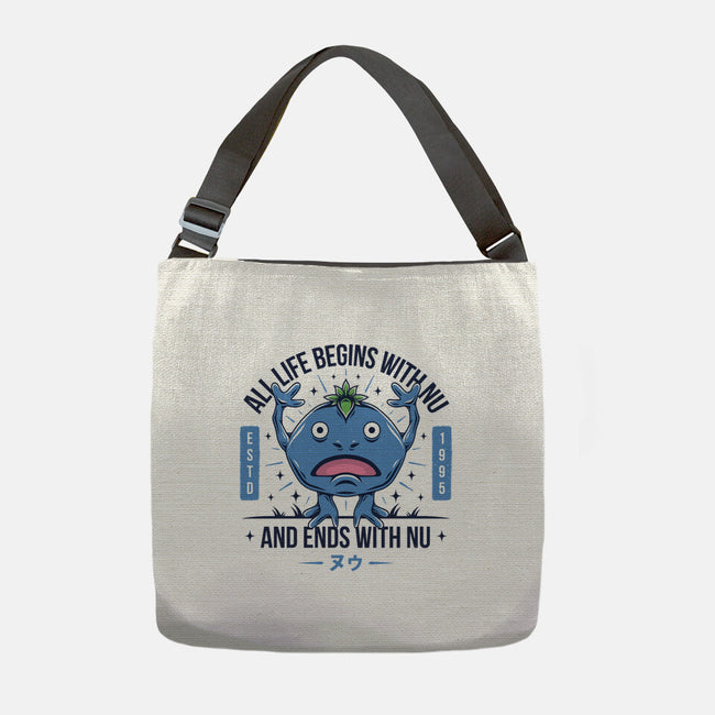 Ends With Nu-none adjustable tote bag-Alundrart