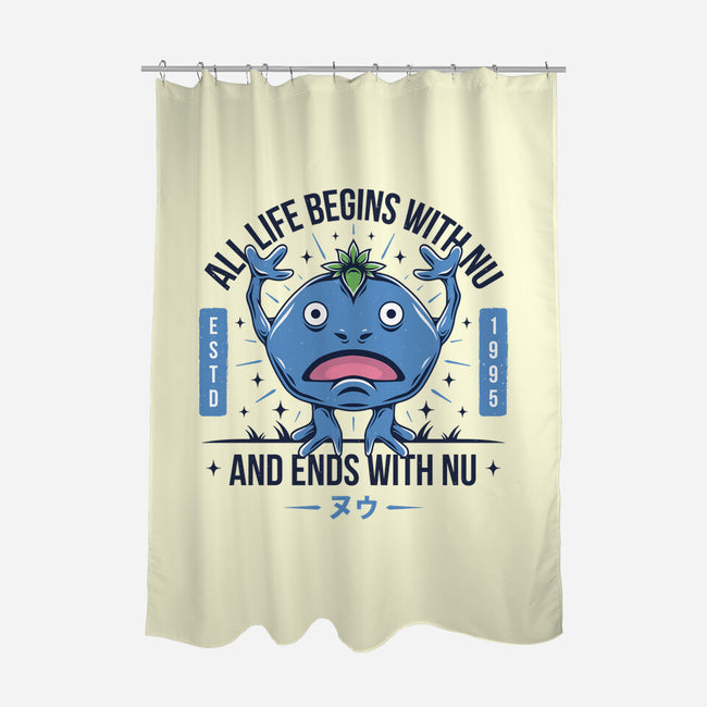 Ends With Nu-none polyester shower curtain-Alundrart