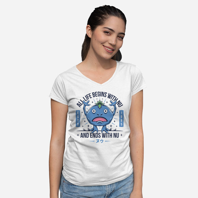 Ends With Nu-womens v-neck tee-Alundrart