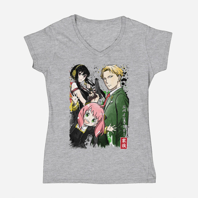 Forger Family-womens v-neck tee-DrMonekers