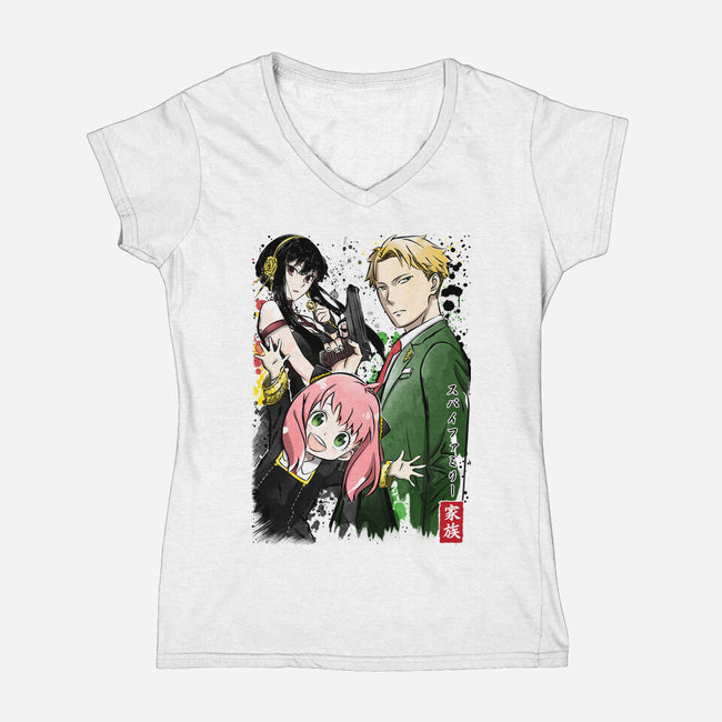 Forger Family-womens v-neck tee-DrMonekers
