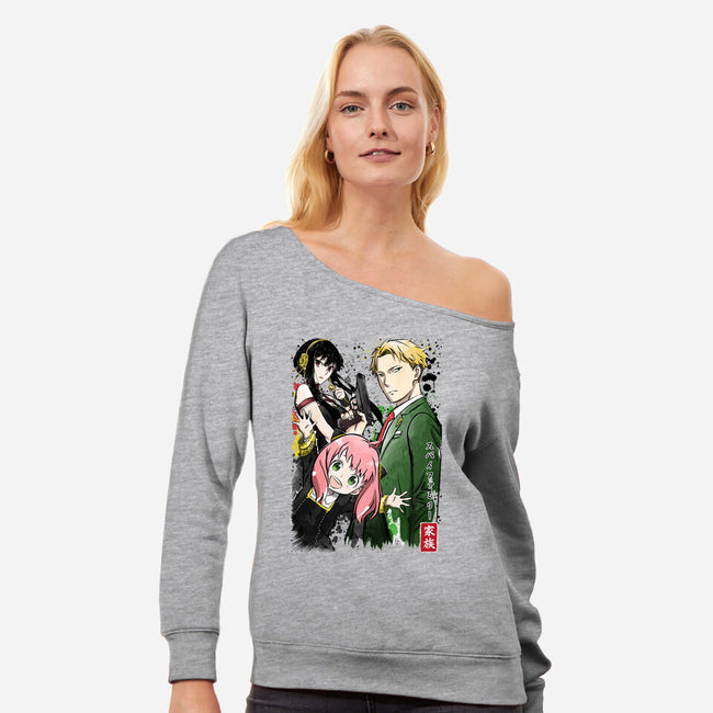 Forger Family-womens off shoulder sweatshirt-DrMonekers