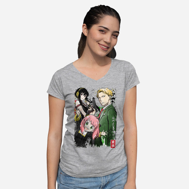 Forger Family-womens v-neck tee-DrMonekers