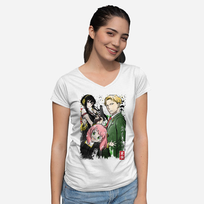 Forger Family-womens v-neck tee-DrMonekers