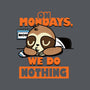 On Mondays We Do Nothing-womens fitted tee-Boggs Nicolas