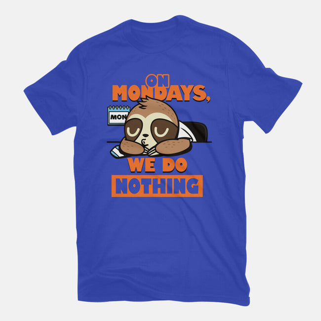 On Mondays We Do Nothing-womens fitted tee-Boggs Nicolas