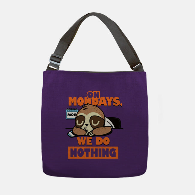 On Mondays We Do Nothing-none adjustable tote bag-Boggs Nicolas