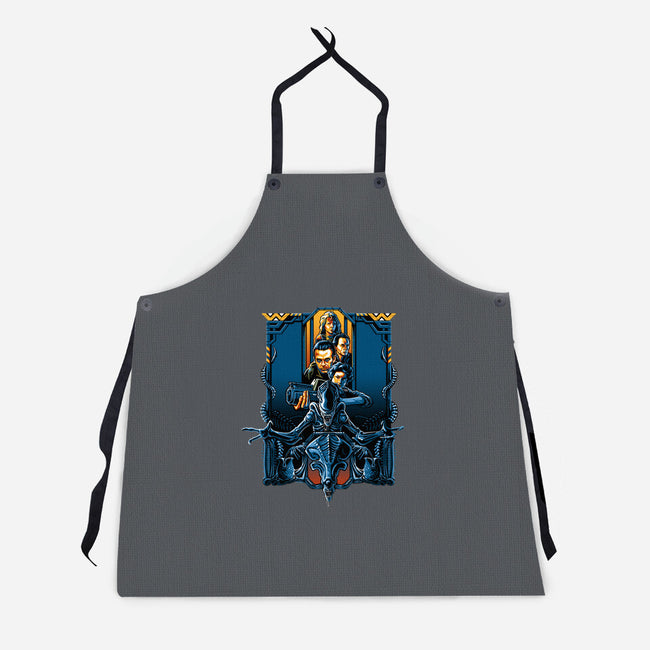 Enter The Aliens-unisex kitchen apron-daobiwan