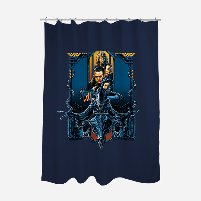 Enter The Aliens-none polyester shower curtain-daobiwan
