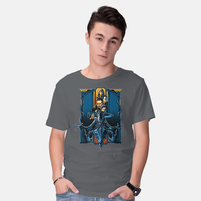 Enter The Aliens-mens basic tee-daobiwan