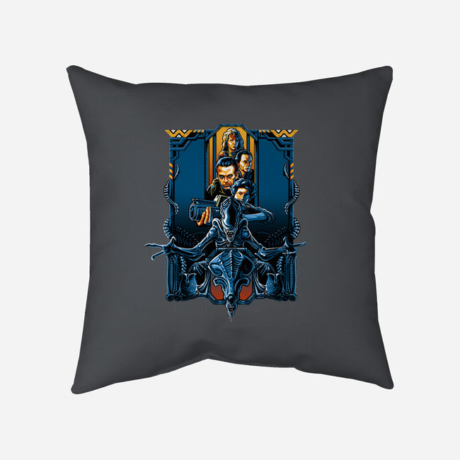 Enter The Aliens-none non-removable cover w insert throw pillow-daobiwan