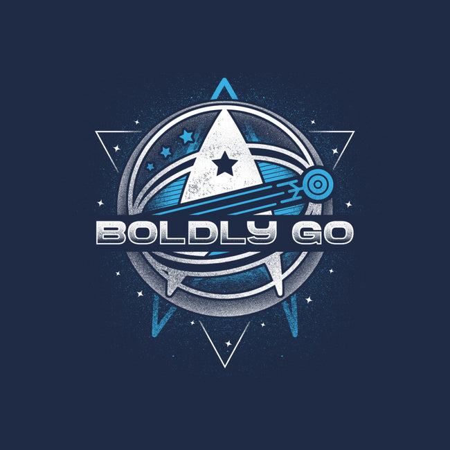 Boldly Into Space-womens fitted tee-Logozaste