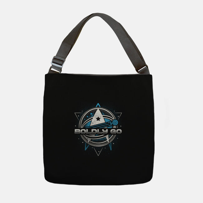 Boldly Into Space-none adjustable tote bag-Logozaste