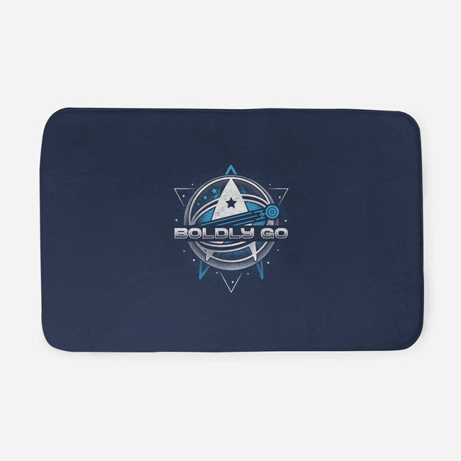 Boldly Into Space-none memory foam bath mat-Logozaste