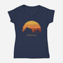 Nobody Walks Alone-womens v-neck tee-zawitees