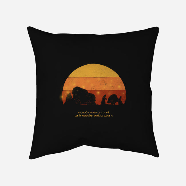 Nobody Walks Alone-none removable cover w insert throw pillow-zawitees