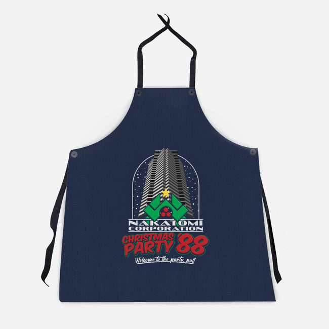 Nakatomi Christmas Party '88-unisex kitchen apron-RoboMega