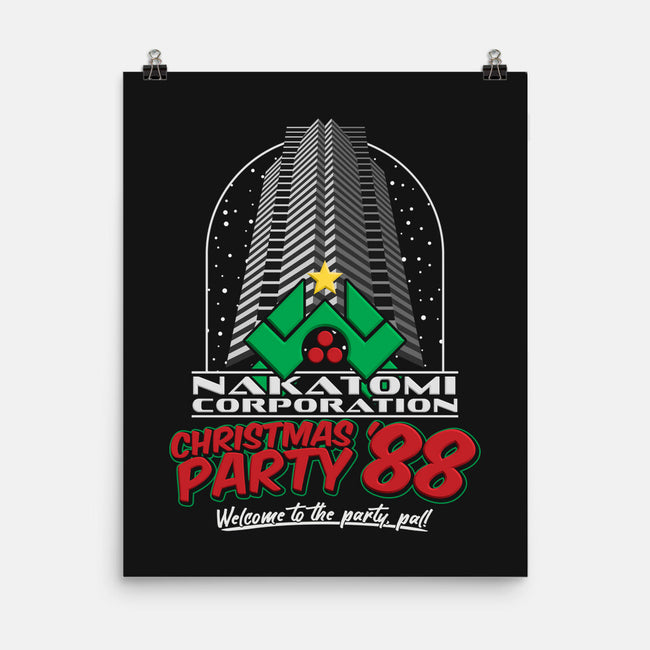 Nakatomi Christmas Party '88-none matte poster-RoboMega