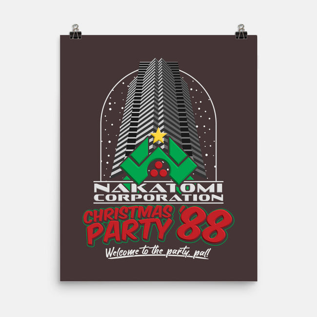 Nakatomi Christmas Party '88-none matte poster-RoboMega