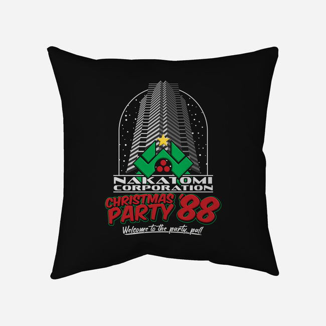 Nakatomi Christmas Party '88-none removable cover w insert throw pillow-RoboMega