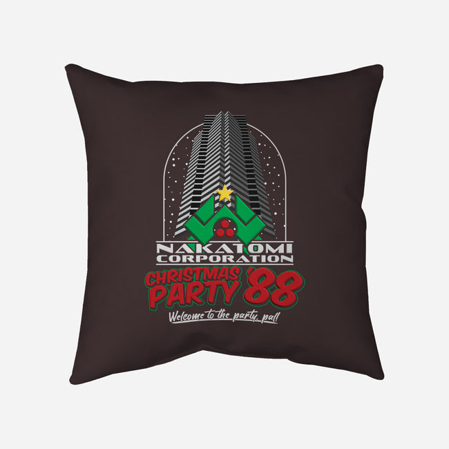 Nakatomi Christmas Party '88-none removable cover w insert throw pillow-RoboMega