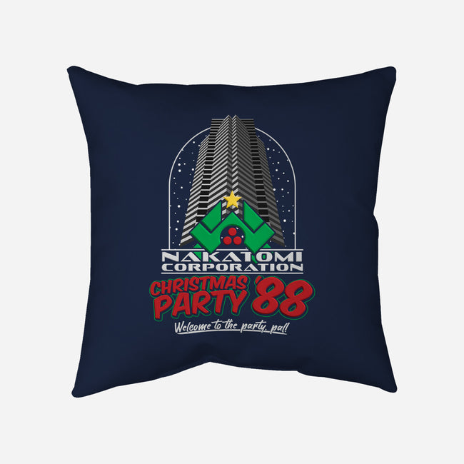 Nakatomi Christmas Party '88-none removable cover w insert throw pillow-RoboMega