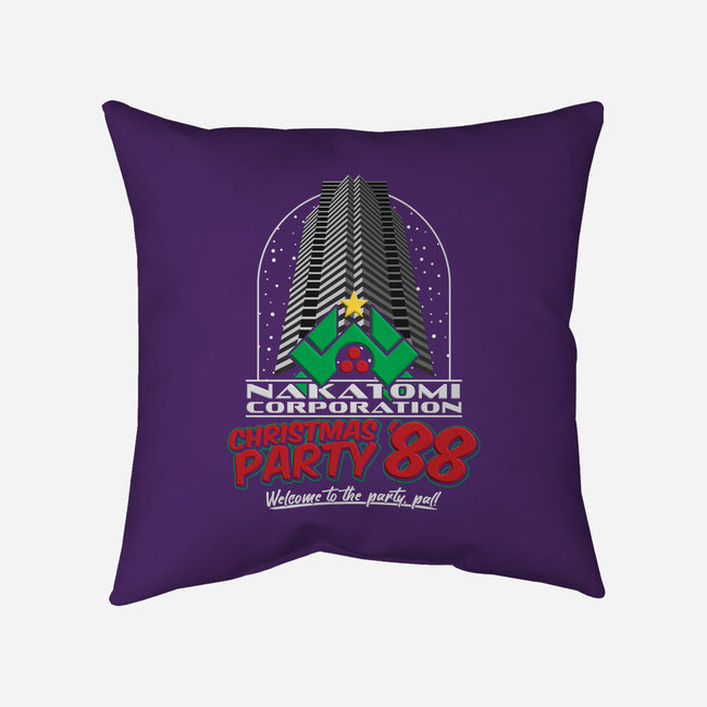 Nakatomi Christmas Party '88-none removable cover w insert throw pillow-RoboMega