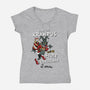 How The Krampus Stole Christmas-womens v-neck tee-Nemons