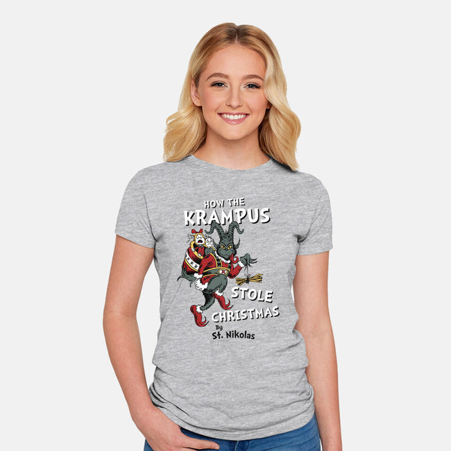 How The Krampus Stole Christmas-womens fitted tee-Nemons