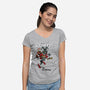 How The Krampus Stole Christmas-womens v-neck tee-Nemons