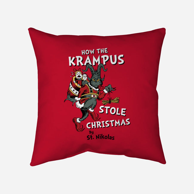 How The Krampus Stole Christmas-none removable cover w insert throw pillow-Nemons