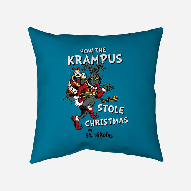 How The Krampus Stole Christmas-none removable cover w insert throw pillow-Nemons