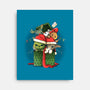 Merry Pet Xmas-none stretched canvas-Vallina84