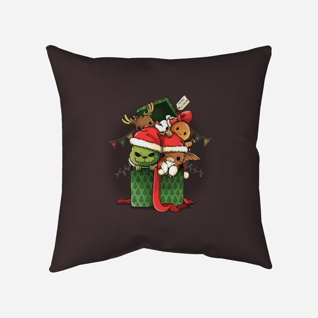 Merry Pet Xmas-none removable cover w insert throw pillow-Vallina84