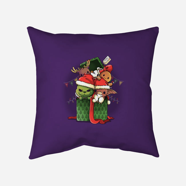 Merry Pet Xmas-none removable cover w insert throw pillow-Vallina84
