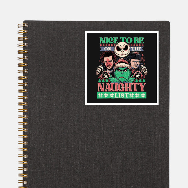 Naughty List Club-none glossy sticker-momma_gorilla