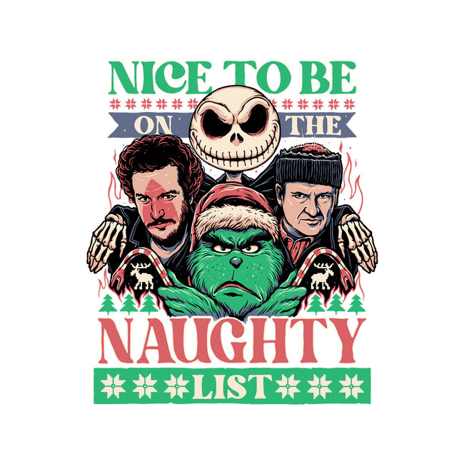 Naughty List Club-none removable cover throw pillow-momma_gorilla