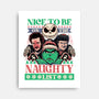 Naughty List Club-none stretched canvas-momma_gorilla