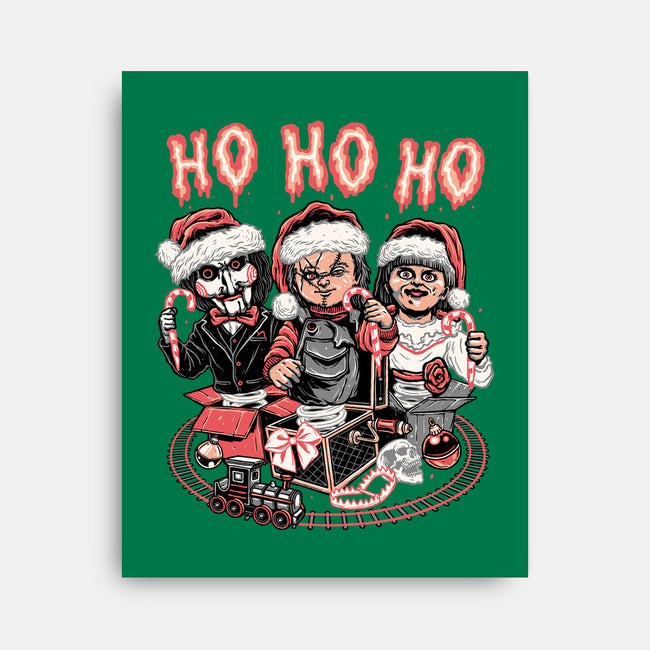 Christmas Dolls-none stretched canvas-momma_gorilla