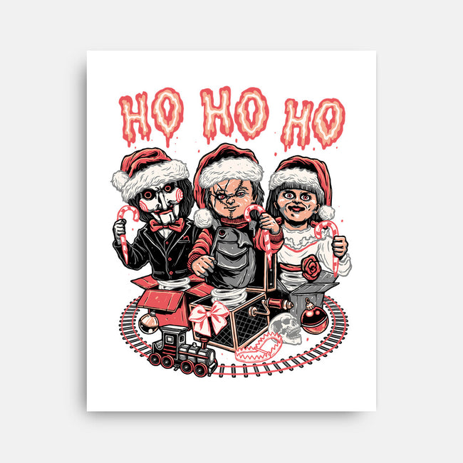 Christmas Dolls-none stretched canvas-momma_gorilla